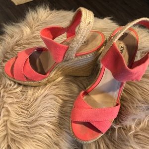 Coral Steve Madden Wedges